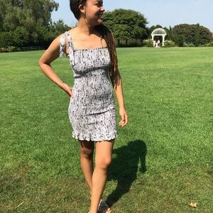 Express Black and White Snakeskin Dress